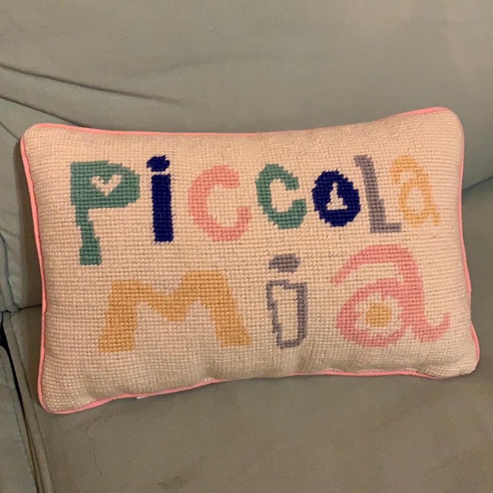 Pottery barn kids x margherita missoni baby pillow “piccola mia”